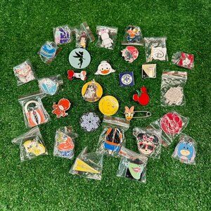 Disney Pins Lot of 31 Authentic Disney Parks Collectible Trading Pin With Back